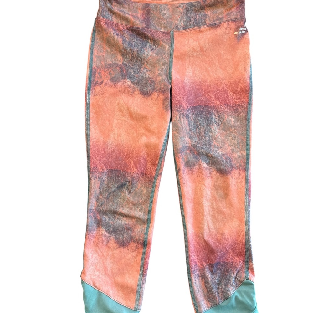BCG Girls Abstract Print Capri Athletic Leggings Size M (8-10)